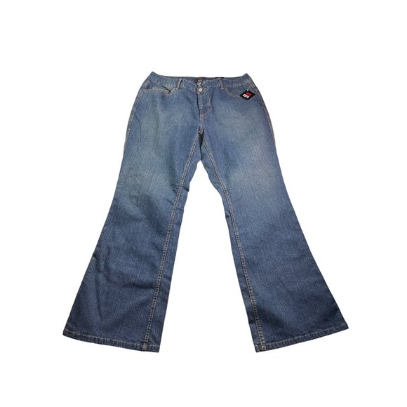 Vintage Y2K Emergency Exit Juniors Plus Low Rise Bootcut Jeans Size 19 New - Picture 1 of 6